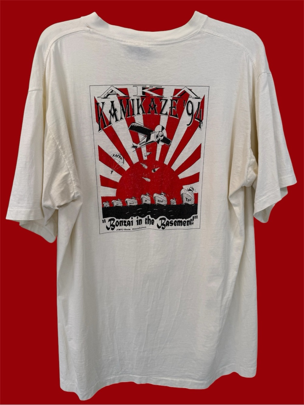 VTG ‘94 AKL Alpha Kappa Lambda Fraternity JMU Graphic T-Shirt Single Stitch XL